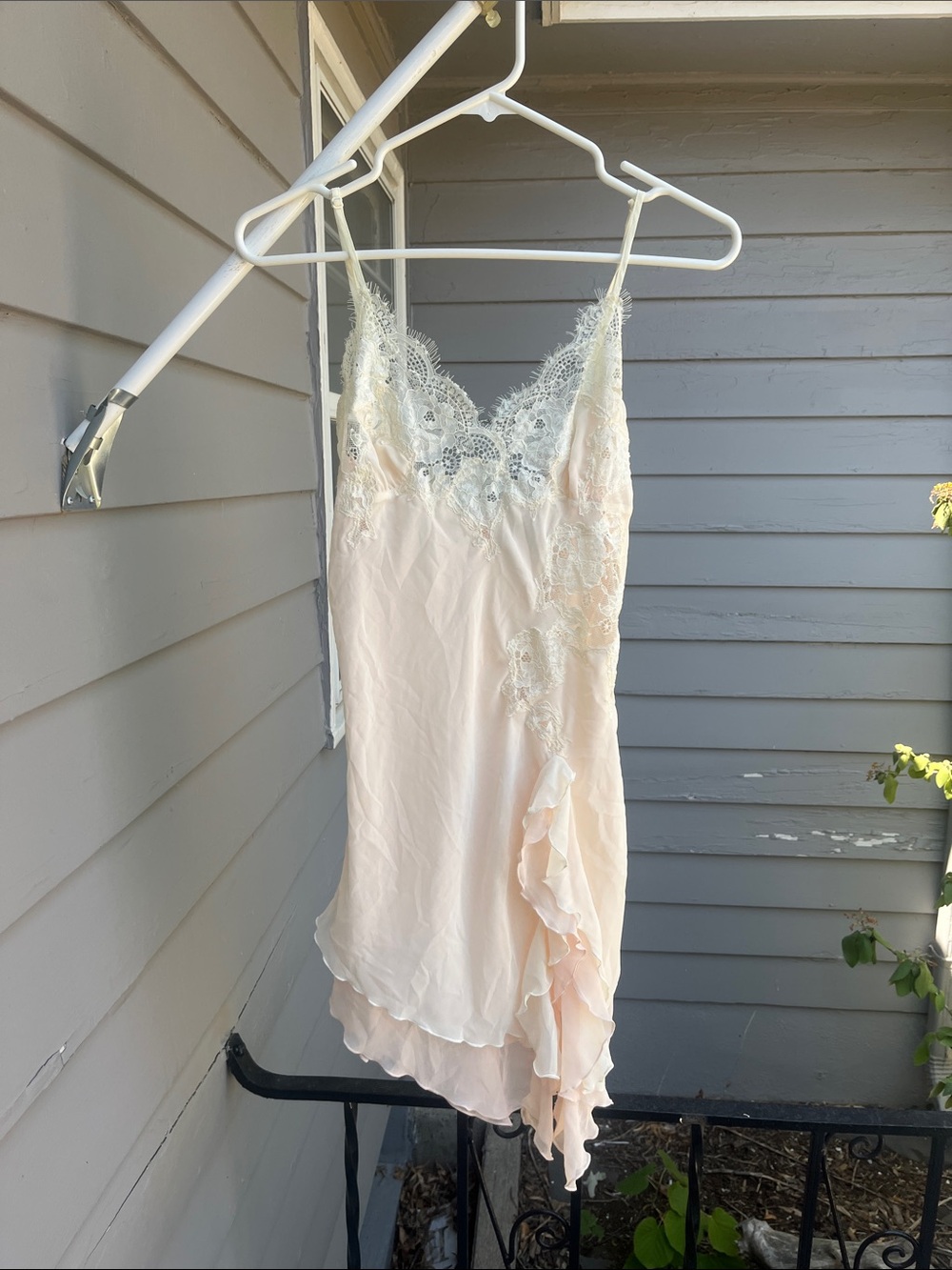 Cabernet Pale Blush Lace-Trim Slip Chemise